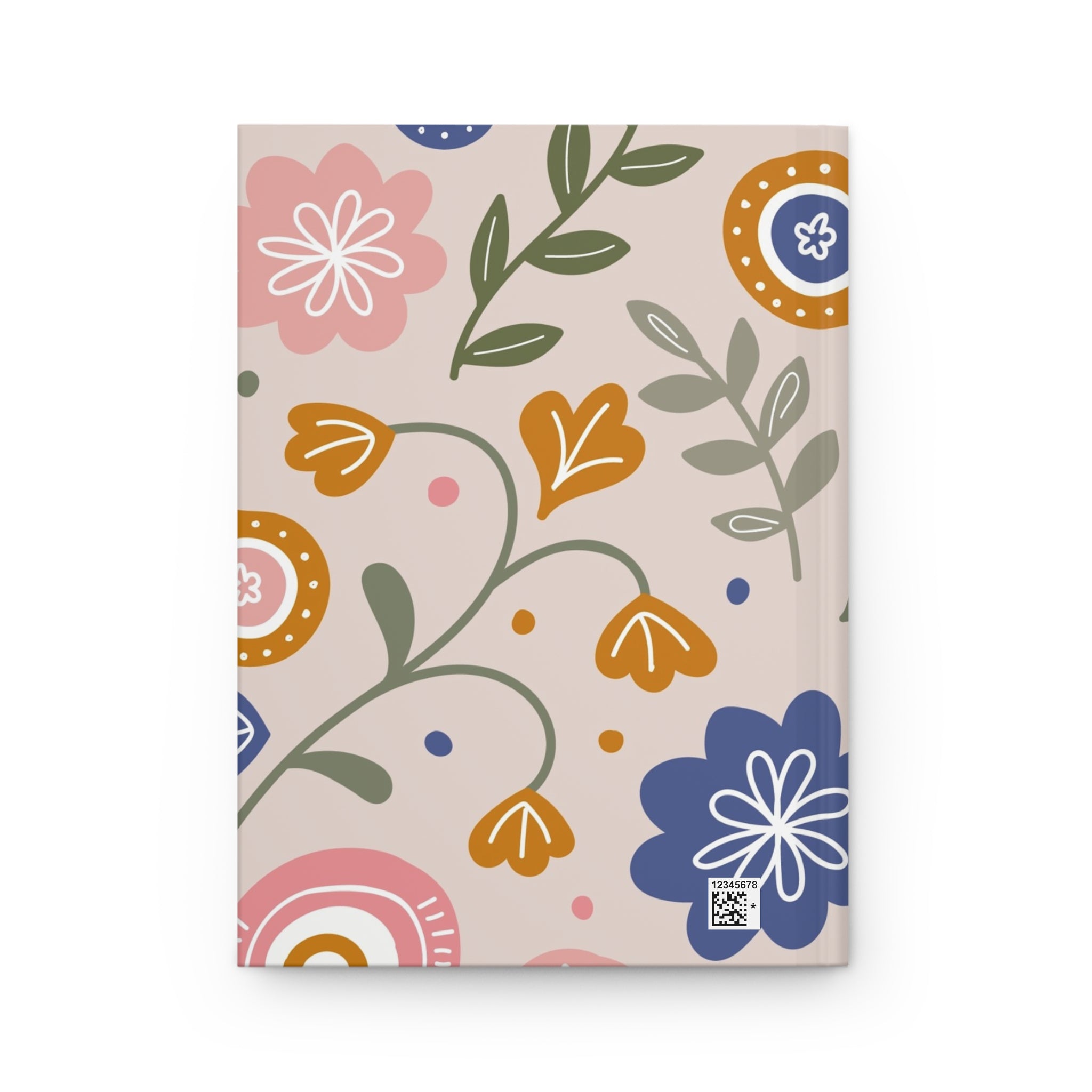 Matte Journal Abstract Flowers Pink Blue