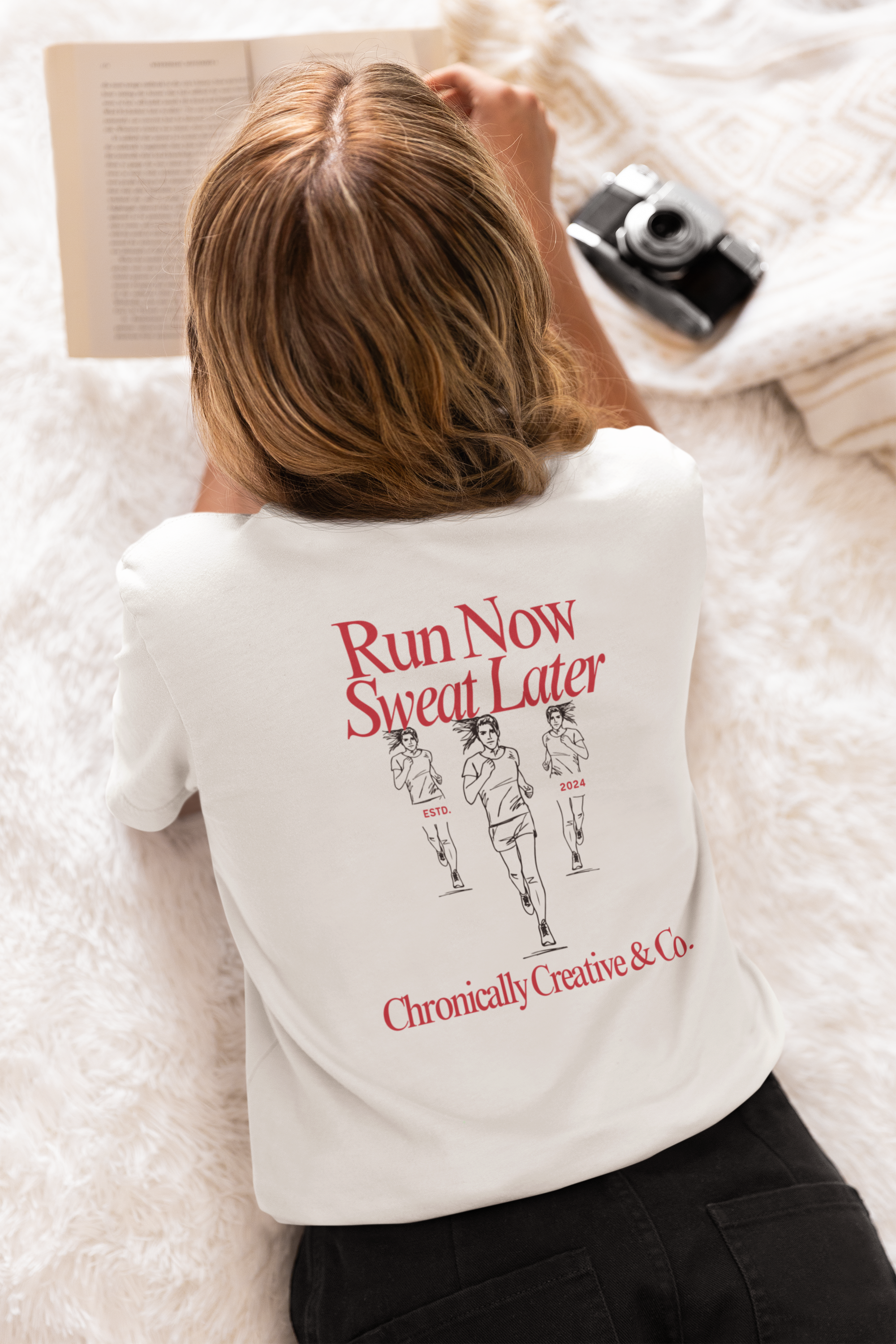 Run Now, Sweat Later T-Shirt – Front & Back Motivational