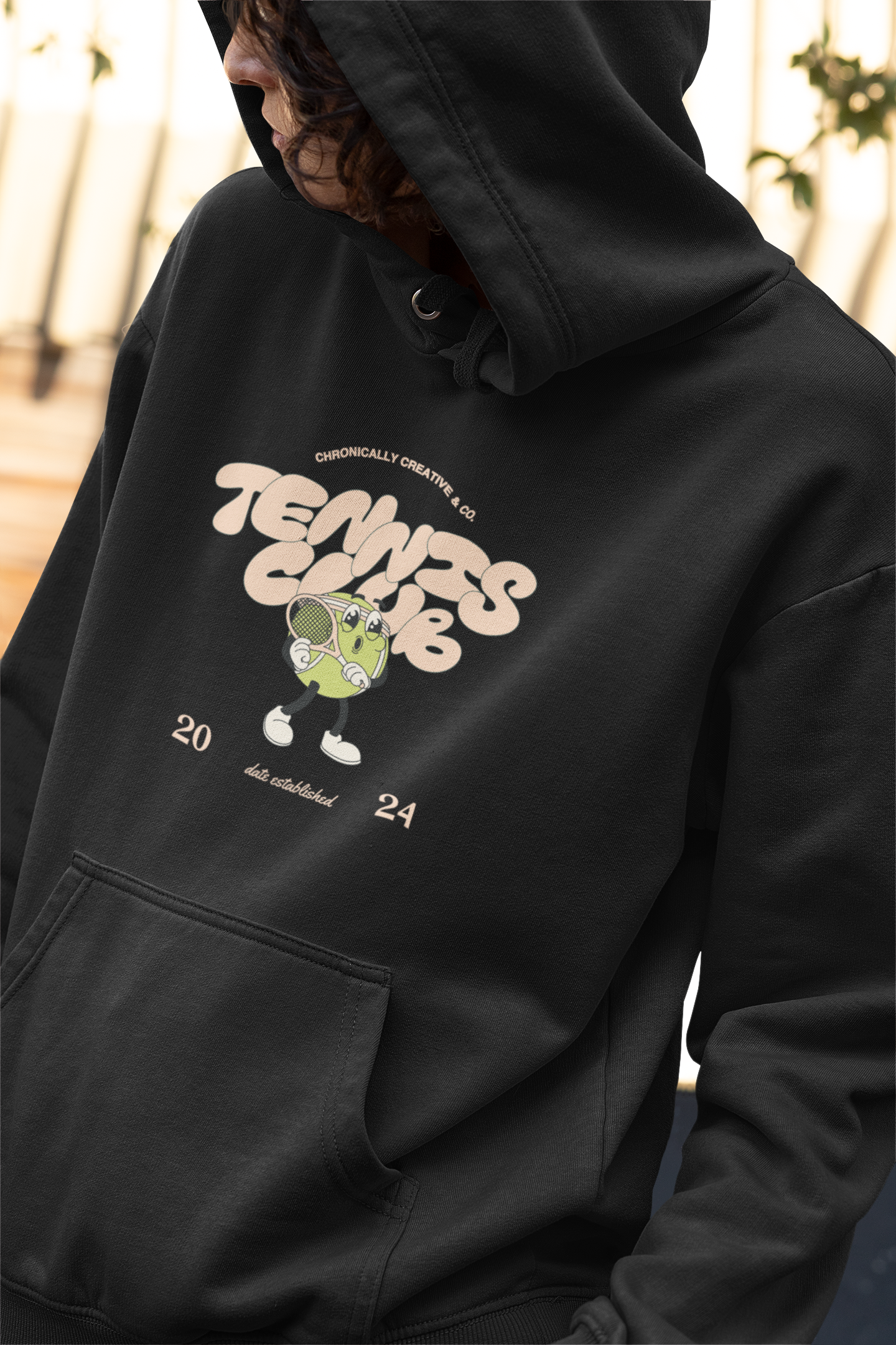 "Serve Up Style" Tennis Club Hoodie by Chronically Creative & Co. – 2024 Edition