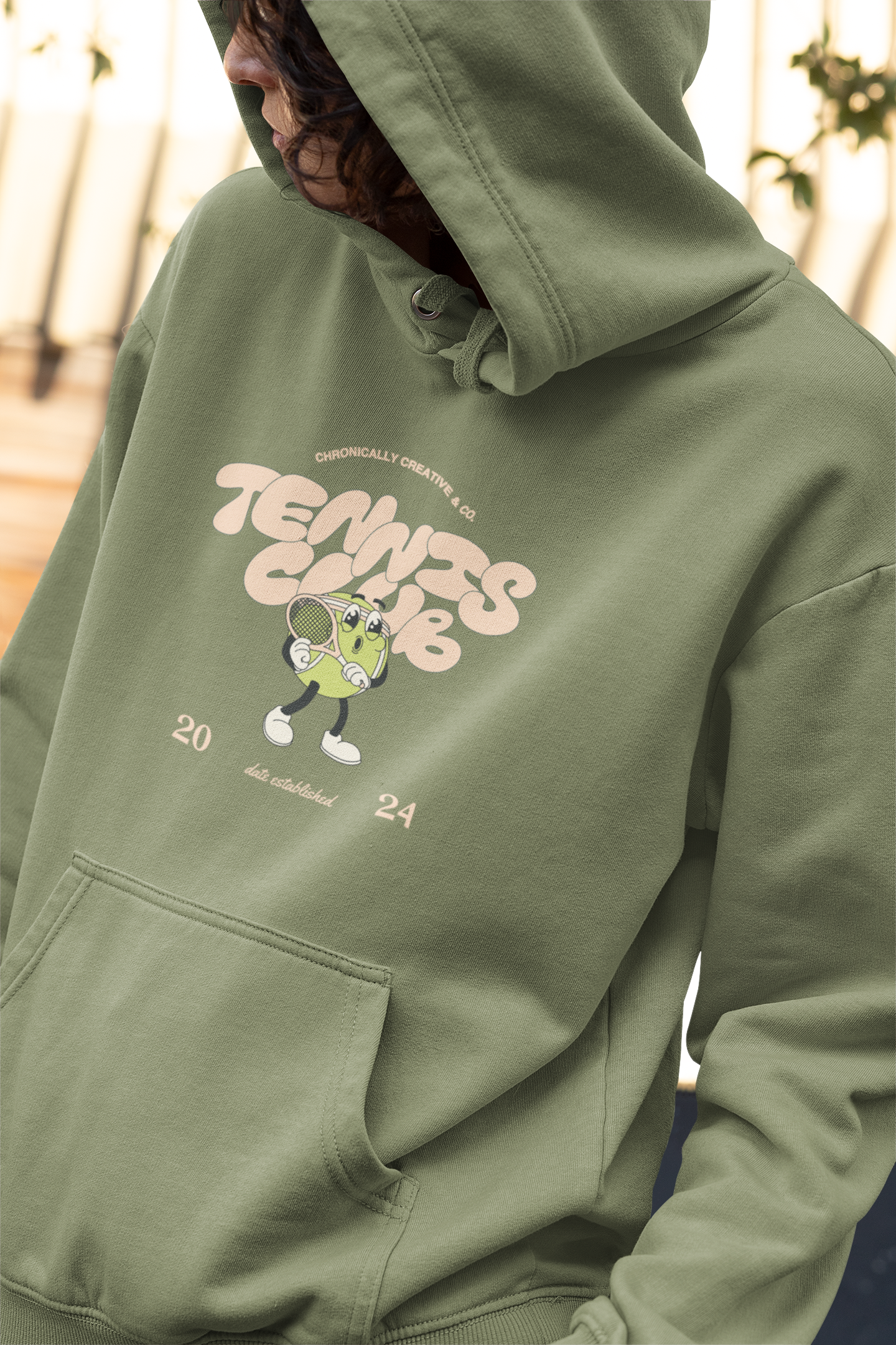 "Serve Up Style" Tennis Club Hoodie by Chronically Creative & Co. – 2024 Edition
