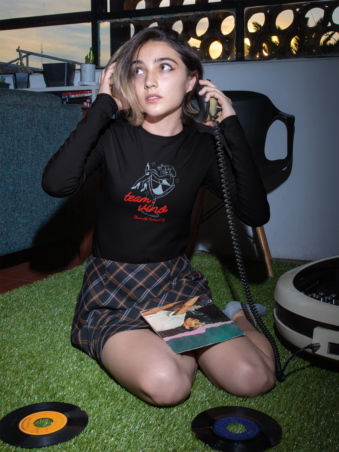 "Team Vino" Long Sleeve Tee by Chronically Creative & Co. – Sip in Style