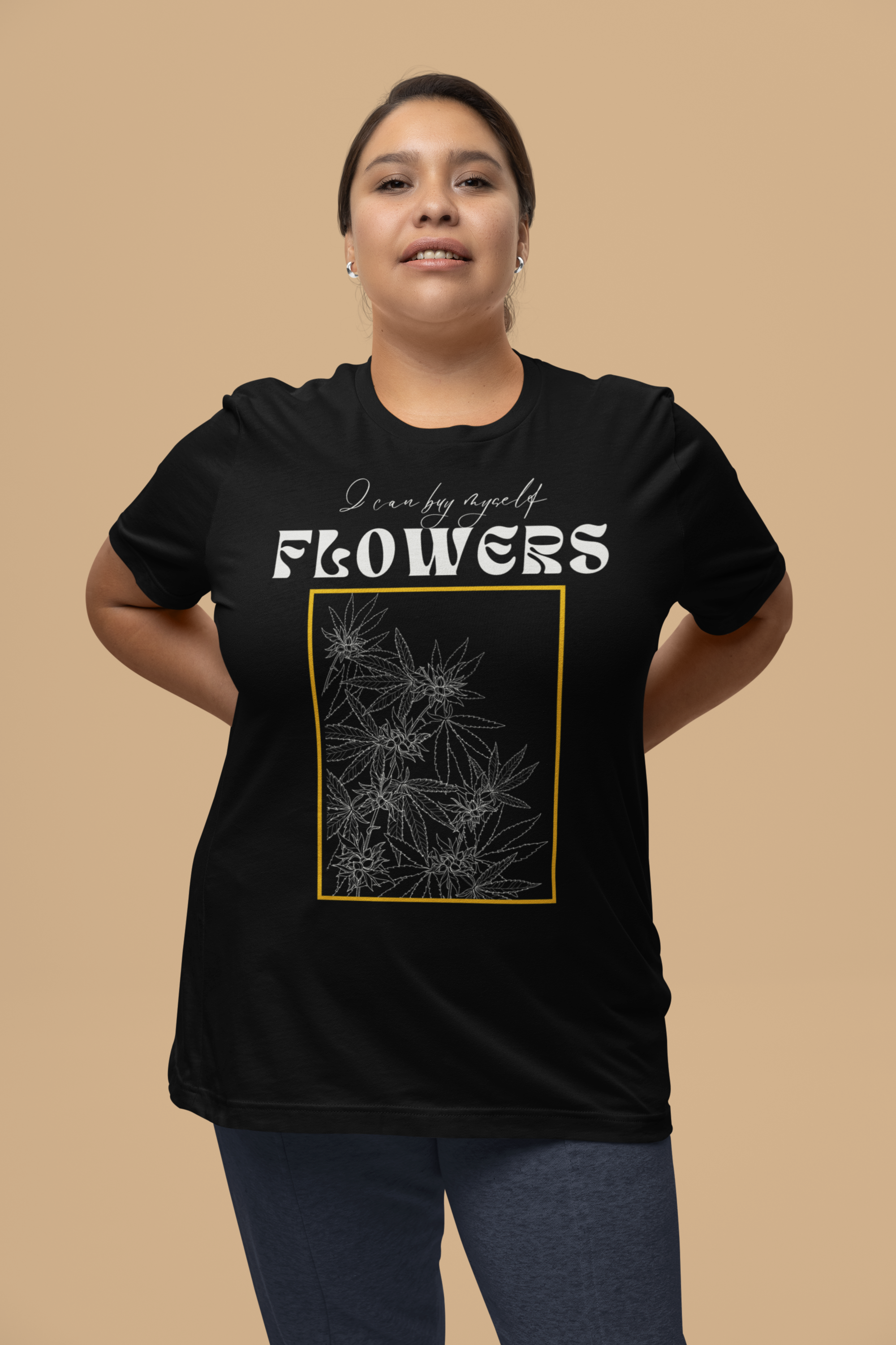 "I Can Buy Myself Flowers" Cannabis-Themed Unisex T-Shirt