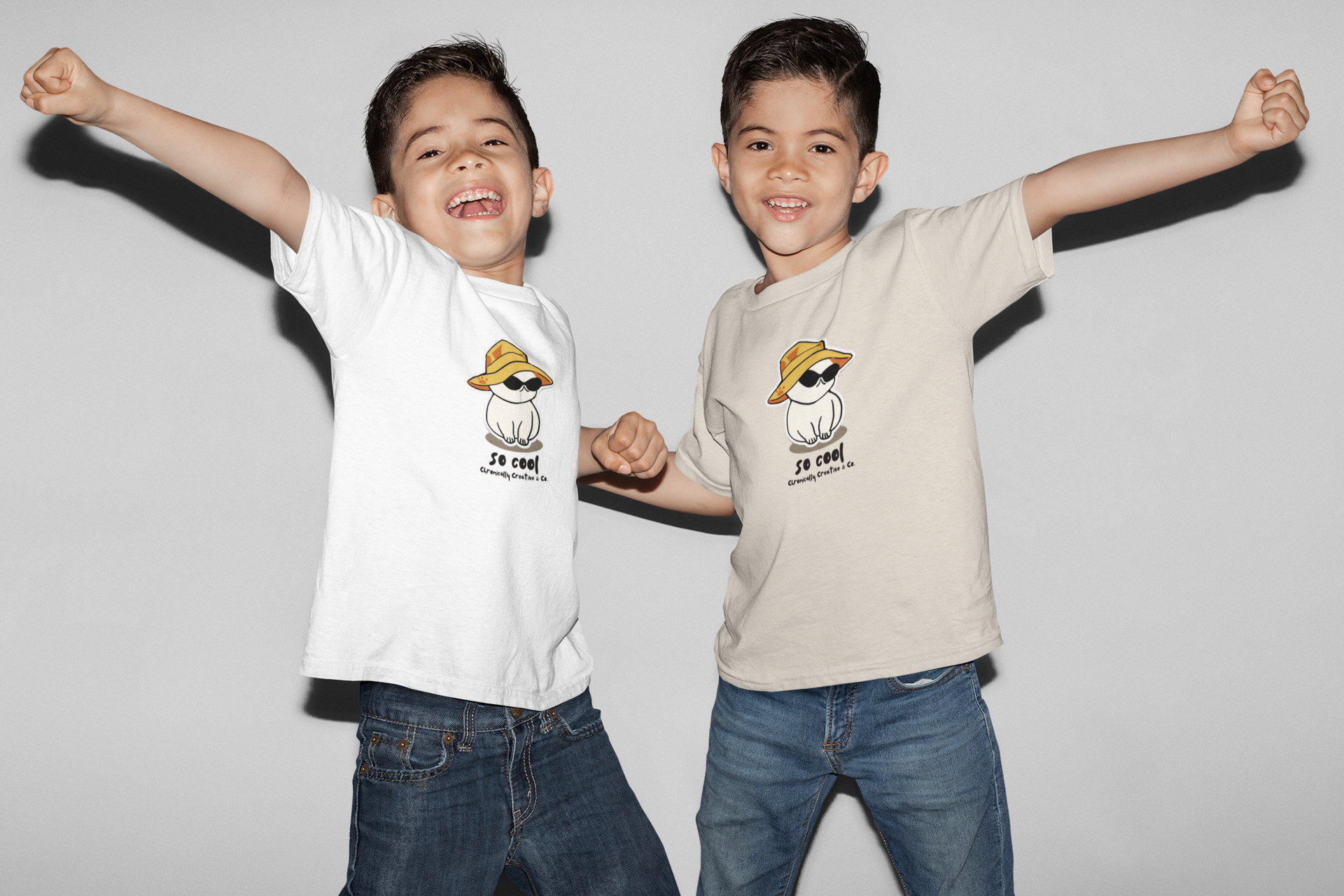 "So Cool" Kids T-Shirt - Adorable Sunglasses Dog Design by Chronically Creative & Co.