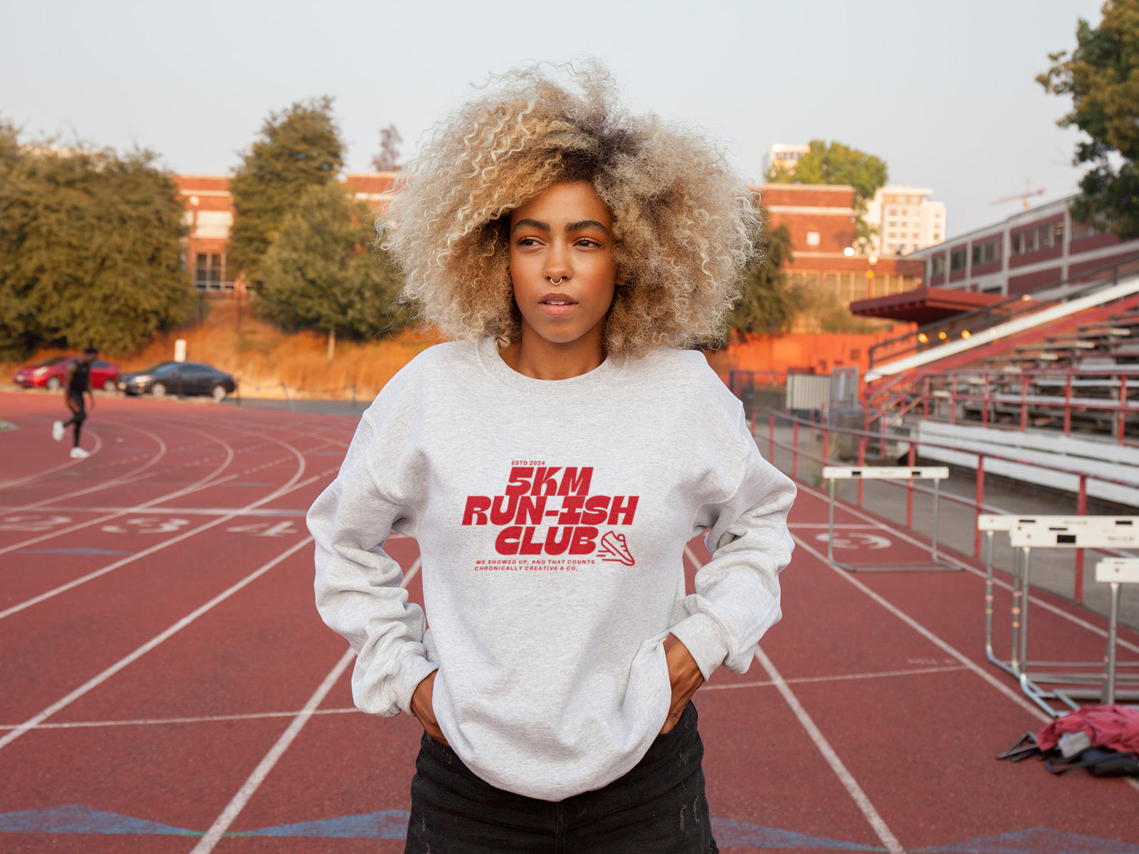"5K Run-ish Club" Crewneck by Chronically Creative & Co. – For the Almost Athletes