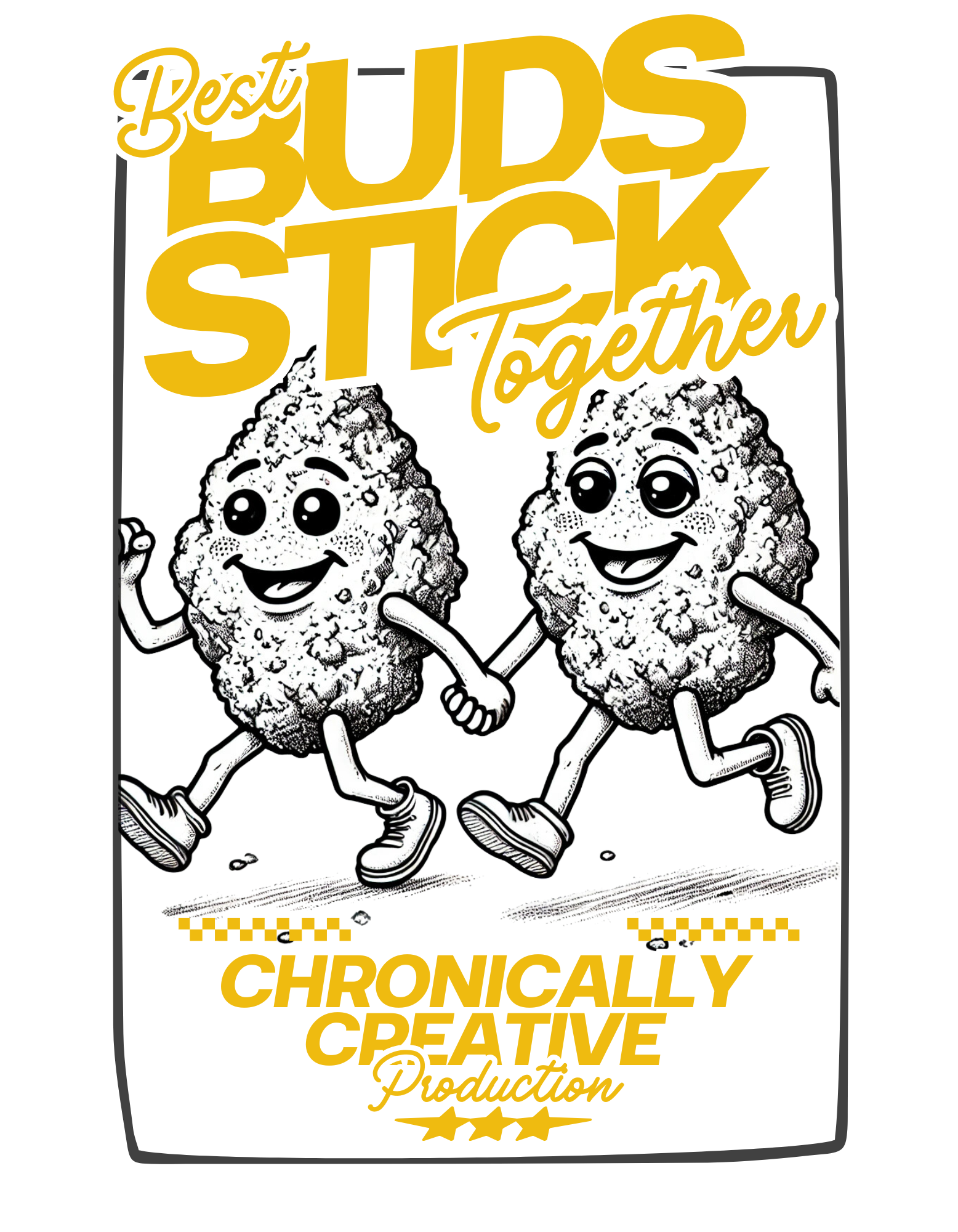 Best Buds Stick Together Tee | Cannabis Friends T-Shirt | Weed Graphic Tee