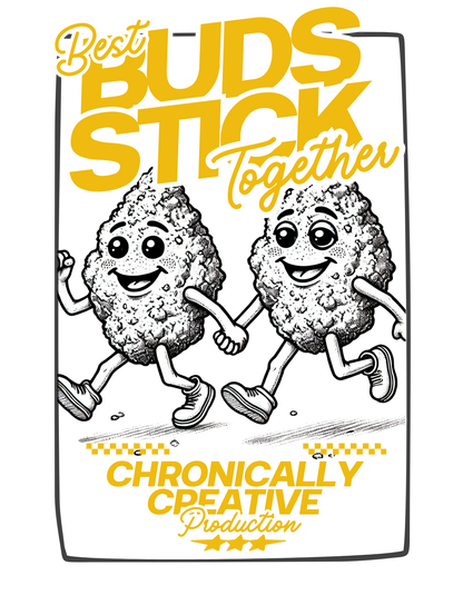 Best Buds Stick Together Tee | Cannabis Friends T-Shirt | Weed Graphic Tee
